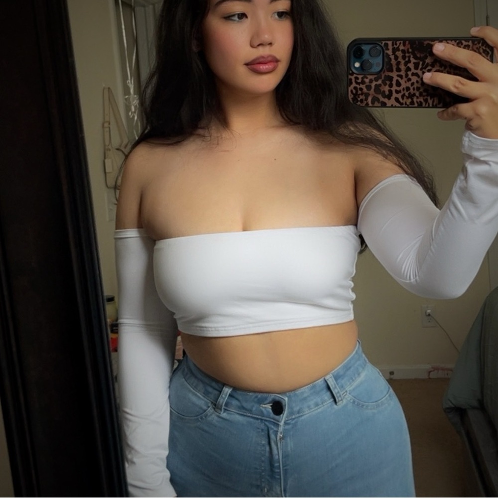 Amazon White Crop Top.